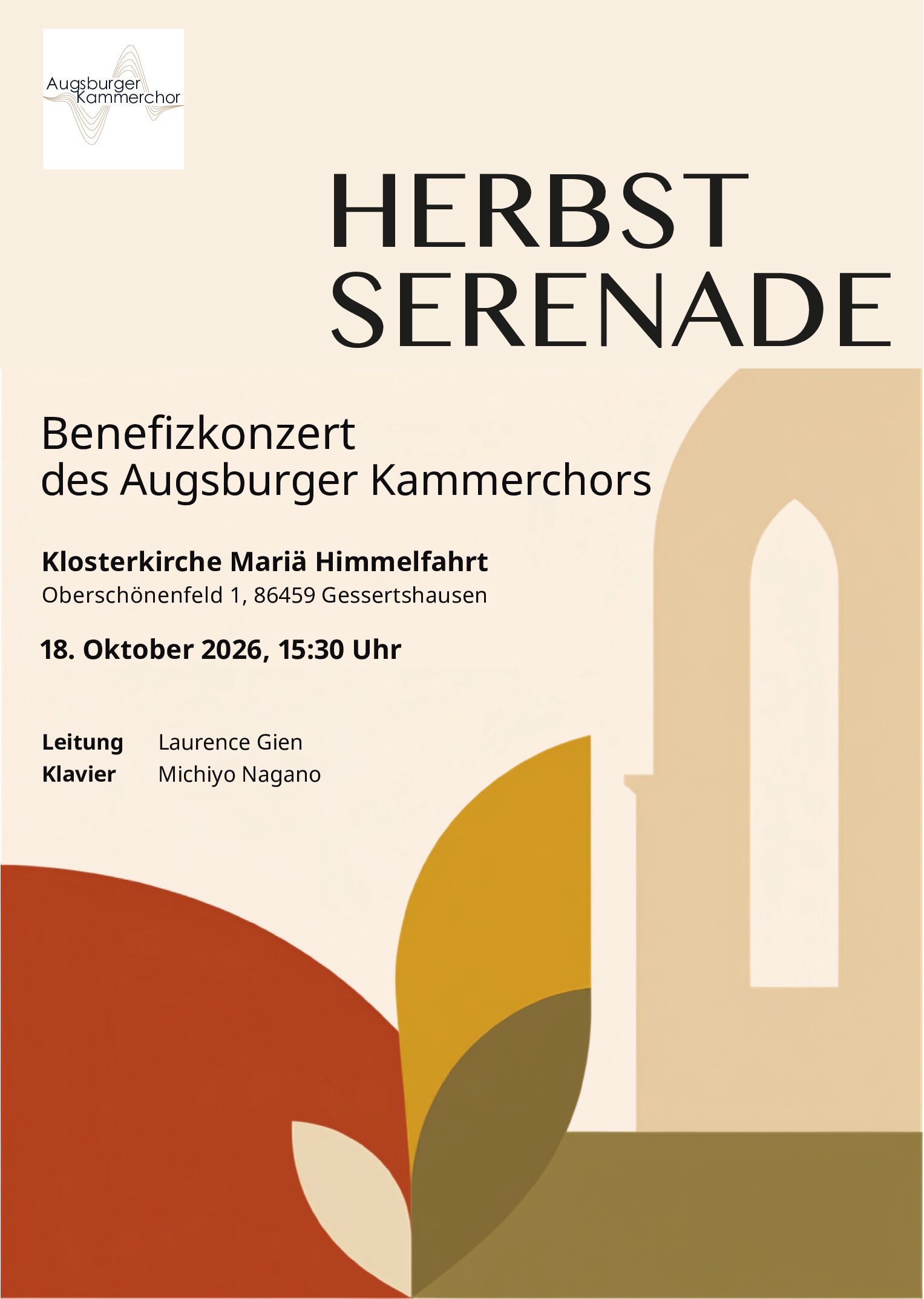 Benefizkonzert Augsburger Kammerchor - Herbstserenade